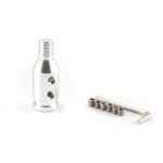 GSTP Car Silver Tone Gear Shift Knob Adapter Fit for Non Threaded Shifter - Сурет 12