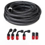 ⁦10/16/20FT 6AN CPE Fuel line Hose Braided Nylon Stainless Steel Oil Gas⁩ - الصورة ⁦45⁩