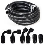 ⁦10/16/20FT 10AN CPE Fuel line Hose Braided Nylon Stainless Steel Oil Gas⁩ - الصورة ⁦2⁩