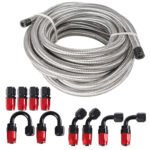 ⁦10/16/20FT 6AN CPE Fuel line Hose Braided Nylon Stainless Steel Oil Gas⁩ - الصورة ⁦27⁩