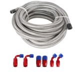 ⁦10/16/20FT 6AN CPE Fuel line Hose Braided Nylon Stainless Steel Oil Gas⁩ - الصورة ⁦30⁩