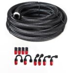⁦10/16/20FT 6AN CPE Fuel line Hose Braided Nylon Stainless Steel Oil Gas⁩ - الصورة ⁦48⁩