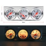 2'' 52mm Mechanical Chrome Triple Gauge Set Water Temp Oil Pressure Volt Meter — изображение 9