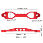 ⁦190mm Red Aluminum Alloy Car Battery Tie Down Bracket⁩ - الصورة ⁦4⁩