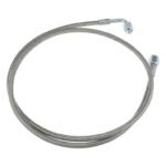 Turbo Oil Feed Line 48" Steel Braided 4AN 90 Degree Straight Hose - 圖片 5