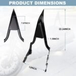 22" Motorcycle Sissy Bar Backrest Pad Compatible with Harley Touring Models (2009-2024） – Vaizdas 2