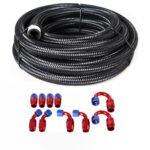 ⁦10/16/20FT 6AN CPE Fuel line Hose Braided Nylon Stainless Steel Oil Gas⁩ - الصورة ⁦38⁩
