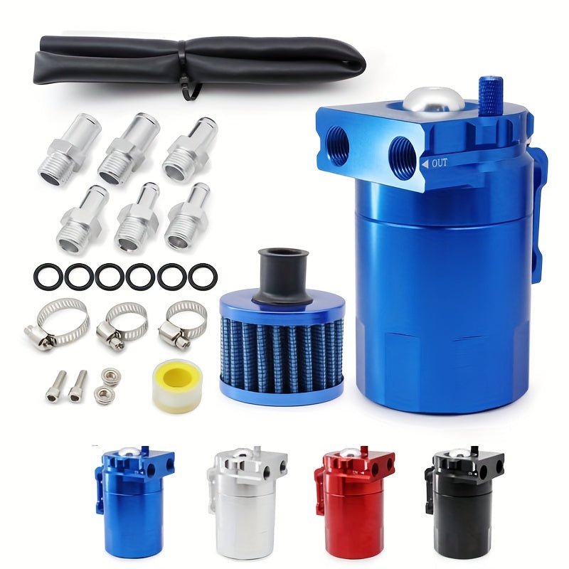 Baffled_Oil_Catch_Can_Kit_17_76865e8c-425f-4f25-8aaa-b62316170c75 Baffled Oil Catch Can Kit Reservoir Tank with Breather Filter - Ảnh 1