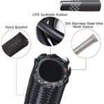 Universal 10AN Baffled Oil Catch Can Breather Can with Drain Valve 750ML Bundle and 10AN 5/8'' Fuel Line Fitting Kit Nylon Braided CPE Oil Hose - 圖片 6