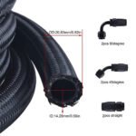 Universal 10AN Baffled Oil Catch Can Breather Can with Drain Valve 750ML Bundle and 10AN 5/8'' Fuel Line Fitting Kit Nylon Braided CPE Oil Hose - 圖片 7