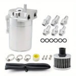 Baffled Oil Catch Can Kit Reservoir Tank with Breather Filter - Ảnh 10