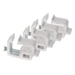 4 PCS Truck Cap Topper Camper Shell Mounting Clamps Heavy Duty Aluminum Silver - Billede 4