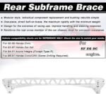 Rear Lower Control Arm Subframe Brace Tie Bar Kit For 92-95 Honda Civic EG – Vaizdas 18