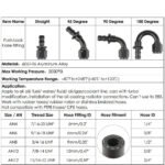 ⁦2PCS 4AN 6AN 8AN 10AN 12AN 0°/45°/90°/180° Push Lock Hose End Fitting Fuel Line Adaptor⁩ - الصورة ⁦8⁩