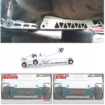 Rear Lower Control Arm Subframe Brace Tie Bar Kit For 92-95 Honda Civic EG – Vaizdas 14