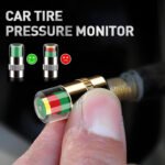 ⁦3-Color Tire Pressure Alert Caps⁩ - الصورة ⁦2⁩