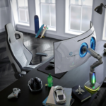 Lumen Gaming : 4K Screen Monitor + Articulated Arm Complete Setup
