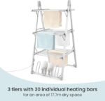Multipurpose 3 Layer Electric Clothes Drying Rack (66cm) - Billede 3