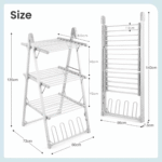 Multipurpose 3 Layer Electric Clothes Drying Rack (66cm) - Billede 7